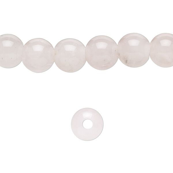 Rose quartz 1pkg10, round bead natural 8mm image number 0