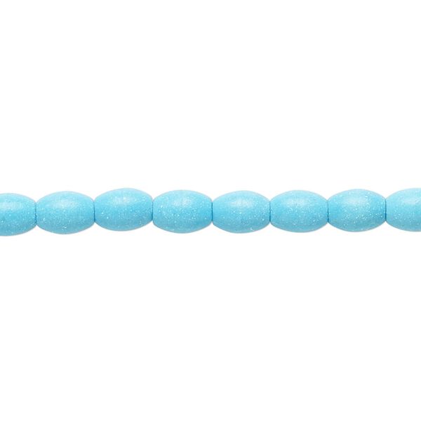 Magnesite 1pkg1, oval bead 15 inch 6x4mm-7x5mm image number 0
