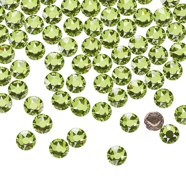 Flat back 144pk citrus green foil back, Crystal Passions® hotfix 4.6-4.8mm round SS20 2078 image number 0