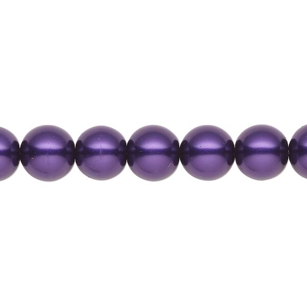 Pearl 2pk purple, Celestial Crystal® 8mm round 15.5-16 inch image number 0