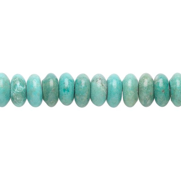 Turquoise 1pkg1, rondelle bead 15.5-16 inch 8x4mm image number 0
