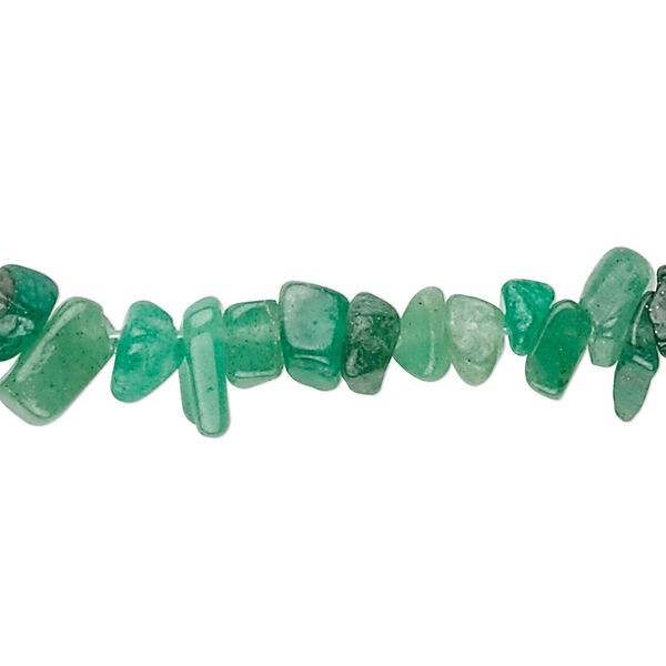 Green aventurine 1pkg1, chip bead natural 32 inch medium image number 0
