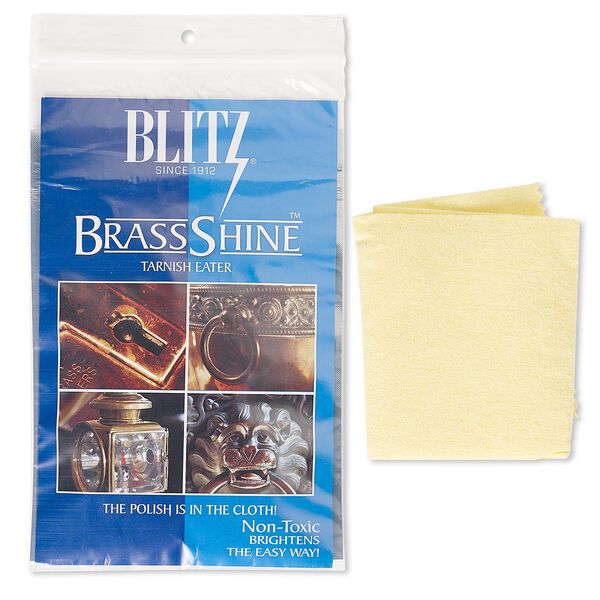Shine cloth, Blitz® BrassShine™ Tarnish Eater, 14x11-inch rectangle. Sold individually. image number 0