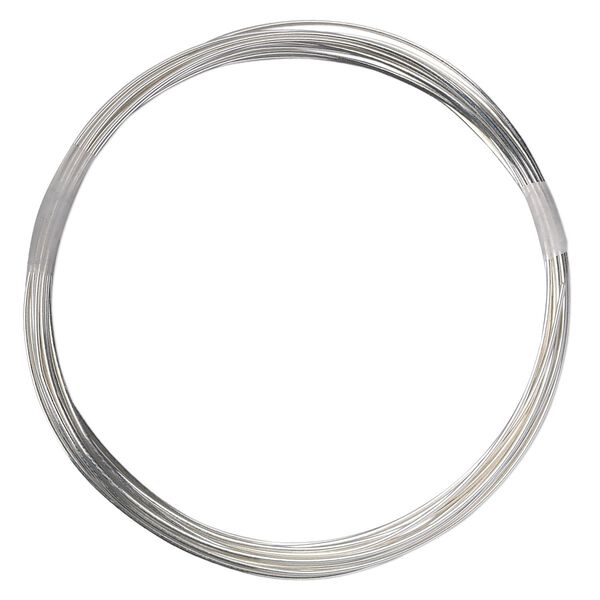 Wire, sterling silver-filled, half-hard, round, 22 gauge. Sold per 10-foot spool. image number 0