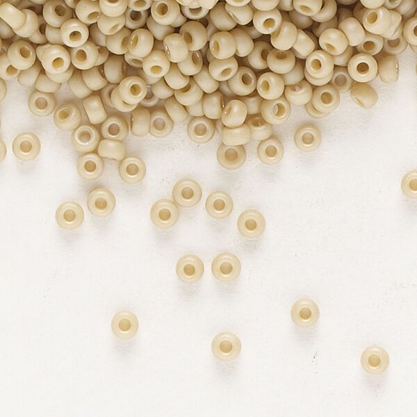 Seed bead, Miyuki, glass, pkg/25g, #11 rocaille, opaque matte rainbow moth wing brown, (RR-4691). image number 0