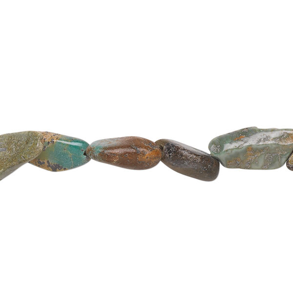 Turquoise 1pkg1, nugget bead 12 inch small image number 0