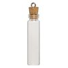 Component, glass / cork / nickel-finished steel, clear, 45x11mm bottle with stopper and screw eye. Sold per pkg of 100. image number 1