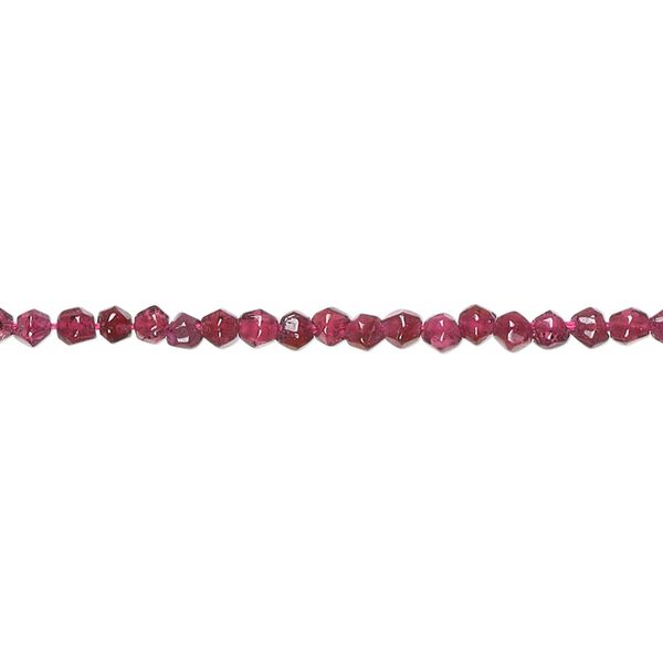 Garnet 1pkg1, matte hand-cut faceted round bead 15.5-16 inch 3mm image number 0