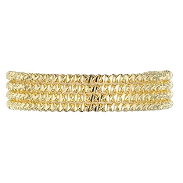 French wire, gold-plated copper, 1.5mm fancy twist. Sold per approximately 13-1/2 to 15 inch strand. image number 0