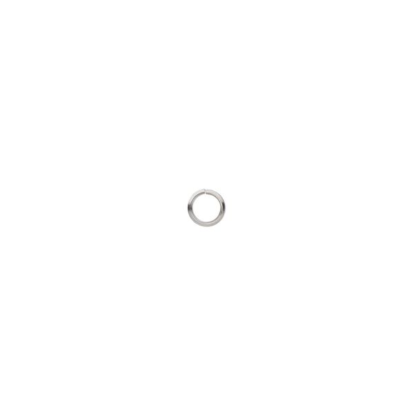 Jump ring, stainless steel, 8mm round diamond wire, 6mm inside diameter, 18 gauge. Sold per pkg of 50. image number 0