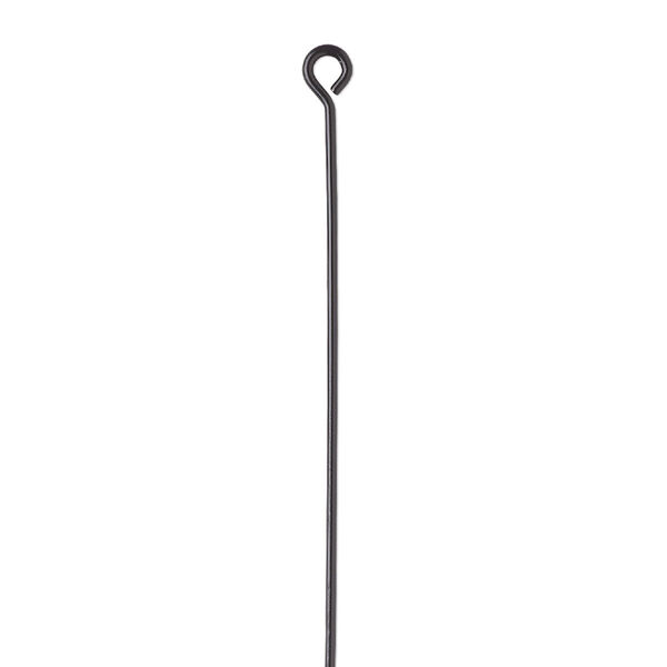 Eye pin, electro-coated brass, black, 3 inches, 21 gauge. Sold per pkg of 10. image number 0