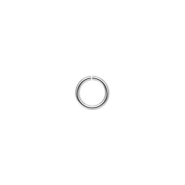 Jump ring, sterling silver, 8mm round, 6.2mm inside diameter, 18 gauge. Sold per pkg of 20. image number 0