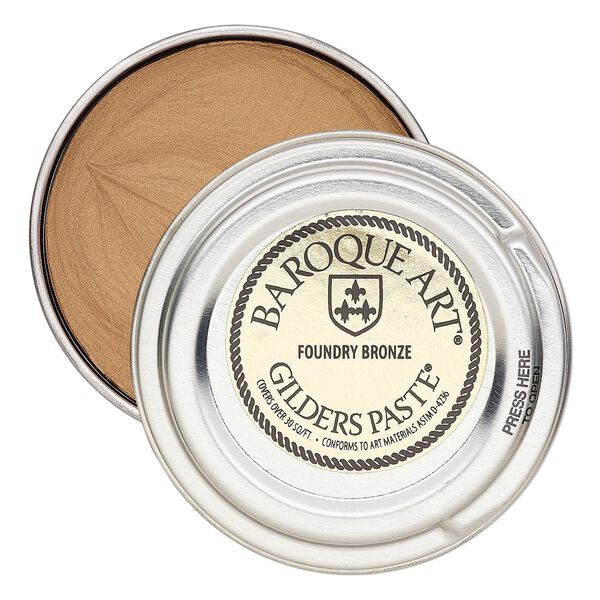 Wax paste, Gilders Paste®, pkg/1-ounce tin, foundry bronze. image number 0