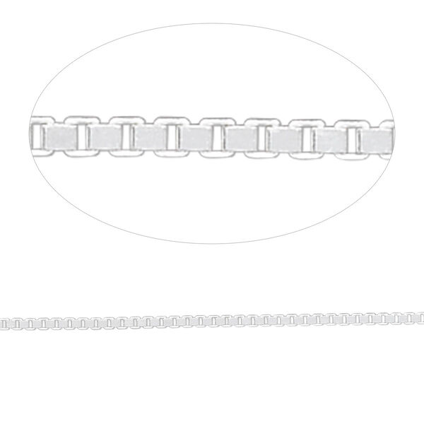 Chain, sterling silver, 1.5mm Venetian box. Sold per 50-foot spool. image number 0