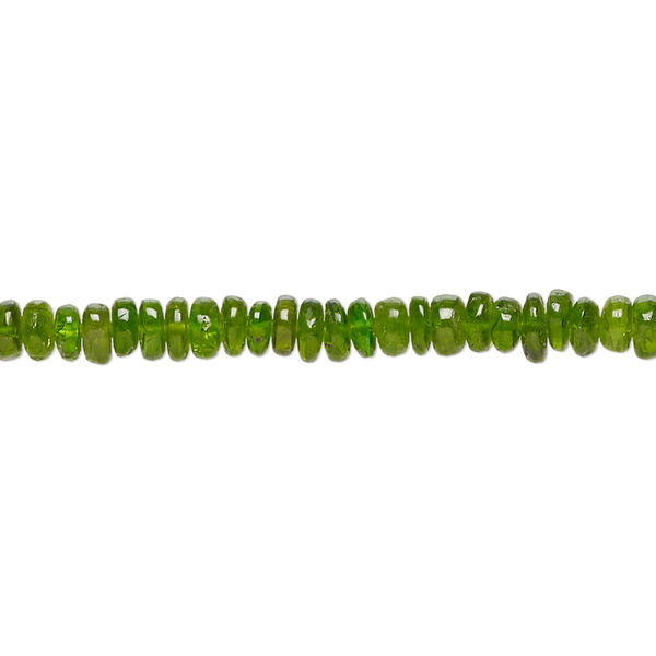 Chrome diopside 1pkg1, hand-cut rondelle bead natural 13 inch 3x1mm-4x3mm image number 0