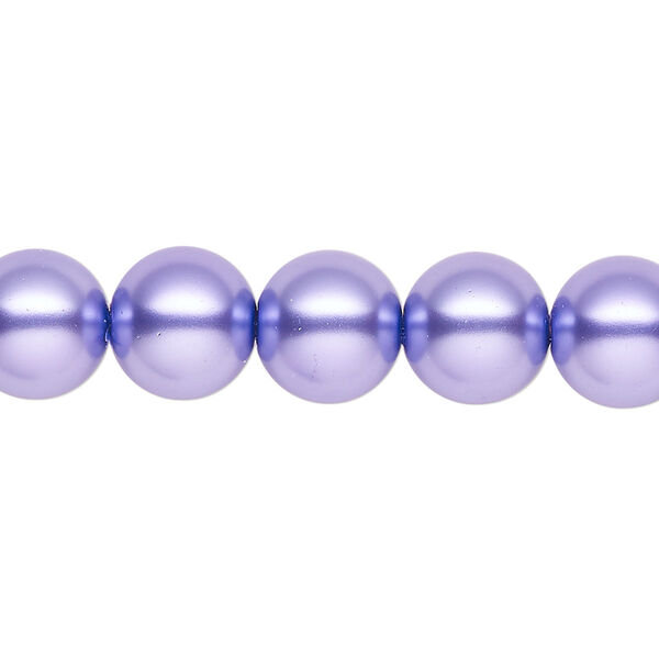 Pearl 2pk violet, Celestial Crystal® 10mm round 15.5-16 inch image number 0