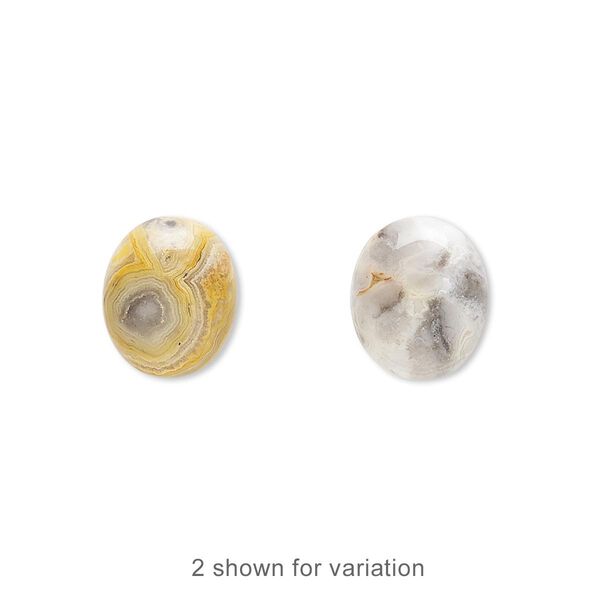 Crazy lace agate 1pkg2, calibrated oval cab natural 12x10mm image number 0