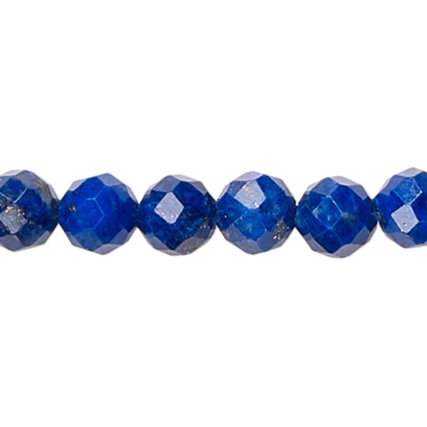 Lapis lazuli 1pkg1, faceted round bead natural 15.5-16 inch 4mm image number 0