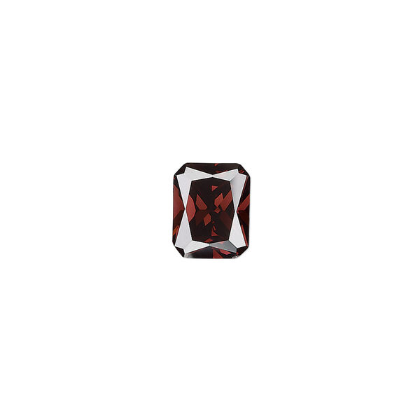 Gem, cubic zirconia, alexandrite purple, 10x8mm faceted emerald-cut, Mohs hardness 8-1/2. Sold individually. image number 0