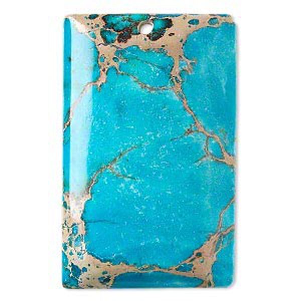 Magnesite 1pkg1, hand-cut domed flat back rectangle focal 40x25mm image number 0