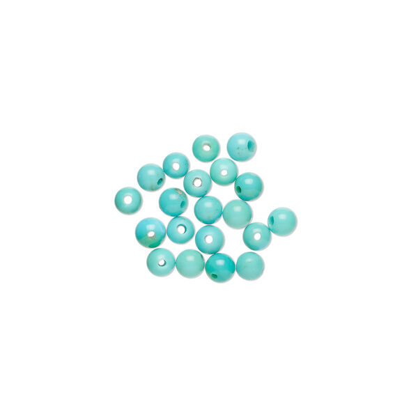Sleeping beauty turquoise 1pkg20, round bead natural B grade, 3mm image number 0