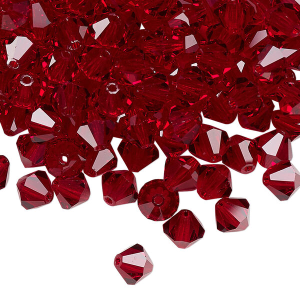 Bead 144pk Siam, Preciosa Czech crystal 6mm bicone image number 0