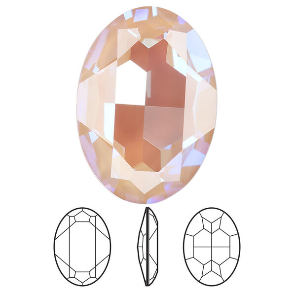 Fancy stone 24pk crystal dusty pink DeLite, Swarovski® 30mm oval 4127 image number 0