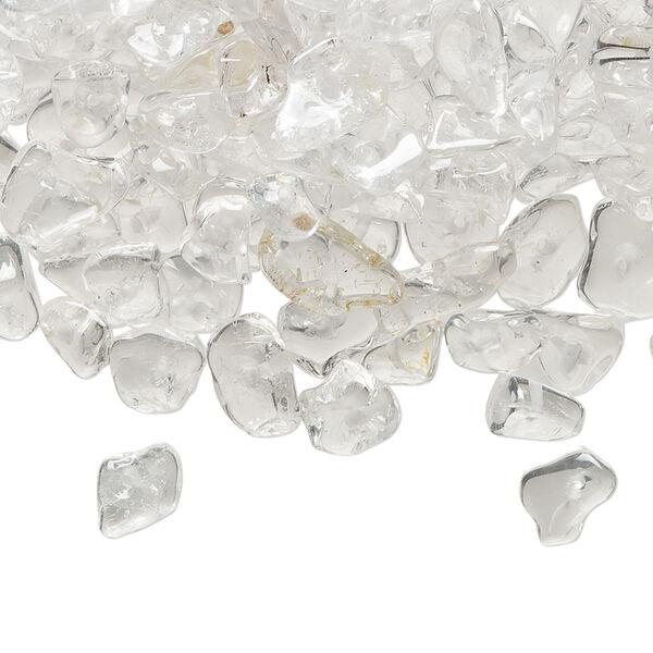 Quartz crystal 1pkg1, tumbled chip bead natural small to medium image number 0