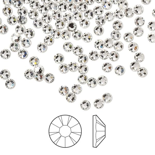 Flat back 1440pk crystal foil back, Preciosa MAXIMA Czech crystal hotfix rhinestone 2.7-2.9mm chaton rose round SS10 image number 0
