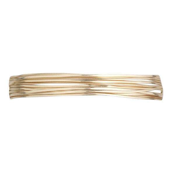 Wire, 12Kt gold-filled, half-hard, half-round, 22 gauge. Sold per pkg of 5 feet. image number 0