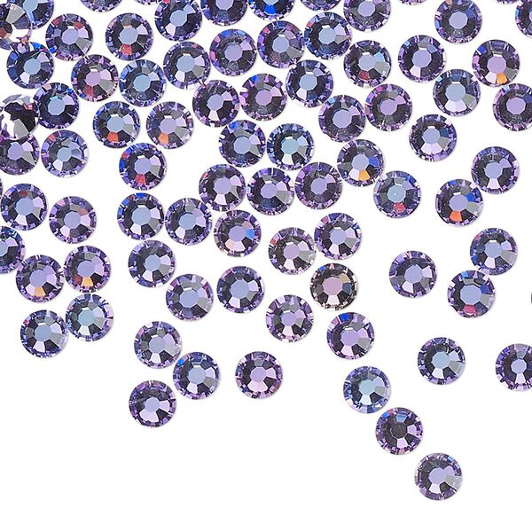 Flat back 144pk crystal vitrail light foil back, Preciosa MAXIMA Czech crystal rhinestone 3.8-4mm chaton rose round SS16 image number 0