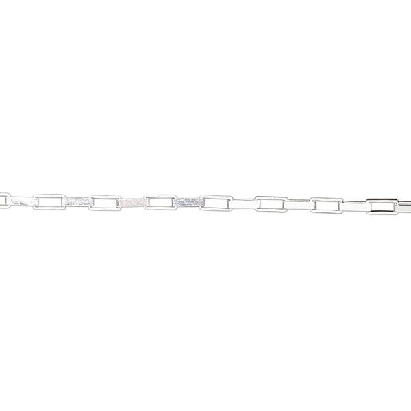 Chain, sterling silver, 1.5mm long box. Sold per pkg of 50 feet. image number 0