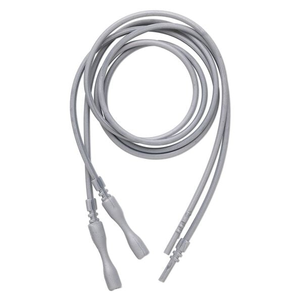 Necklace cord, silicone, opaque grey, 2.2-2.5mm wide, 18 inches with snap closure. Sold per pkg of 4. image number 0