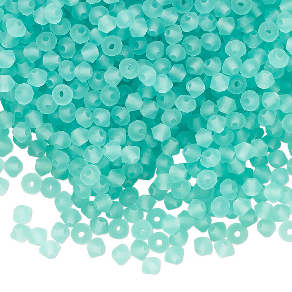 Bead 48pk Caribbean Sea matte, Preciosa Czech crystal 3mm bicone image number 0