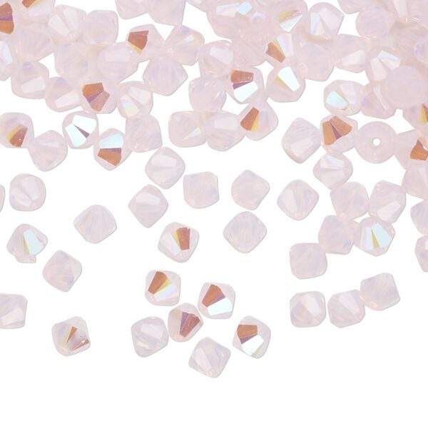 Bead 144pk rose water opal shimmer, Crystal Passions® 4mm bicone 5328 image number 0