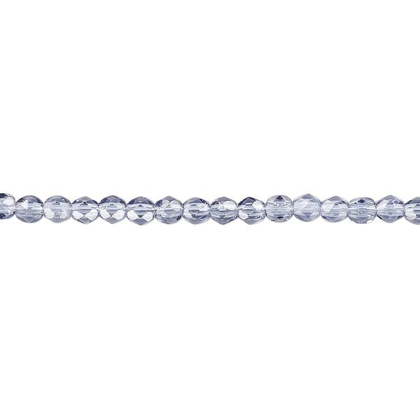 Bead, Czech fire-polished glass, Montana blue, 3mm faceted round. Sold per pkg of 1,200 (1 mass). image number 0