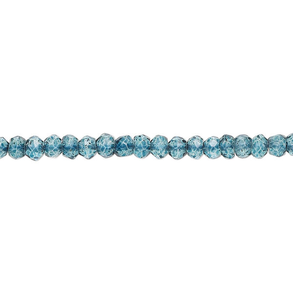 Quartz crystal 1pkg1, hand-cut faceted rondelle bead 13 inch 3x2mm-4x3mm image number 0