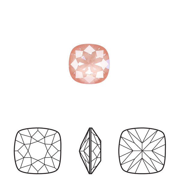 Fancy stone 2pk crystal flamingo ignite, Crystal Passions® 10mm cushion 4470 image number 0