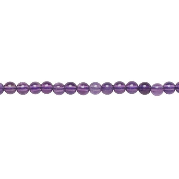 Amethyst 1pkg1, round bead natural 15.5-16 inch 3mm image number 0