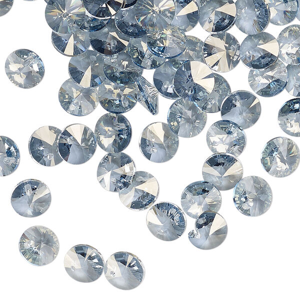 Drop 12pk crystal blue shade, Crystal Passions® 6mm pendant mini disk 6428 image number 1