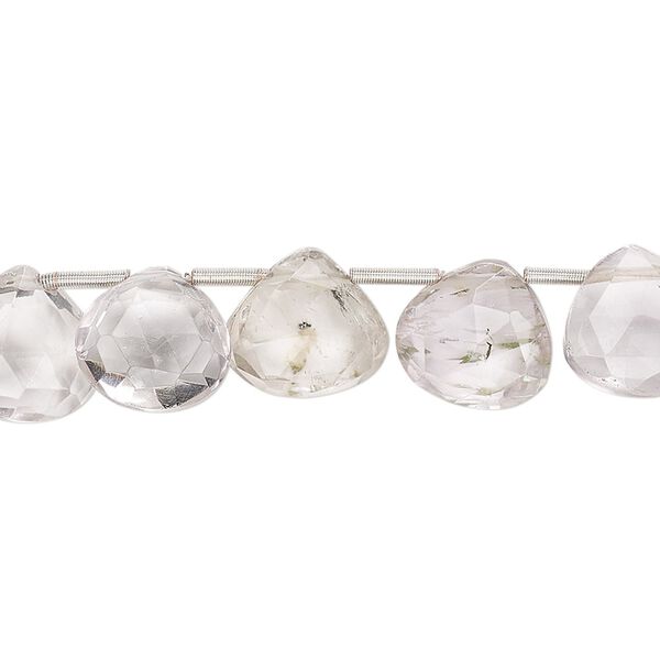 Lavender amethyst 1pkg17, hand-cut top-drilled faceted puffed teardrop bead natural 8-12mm image number 0