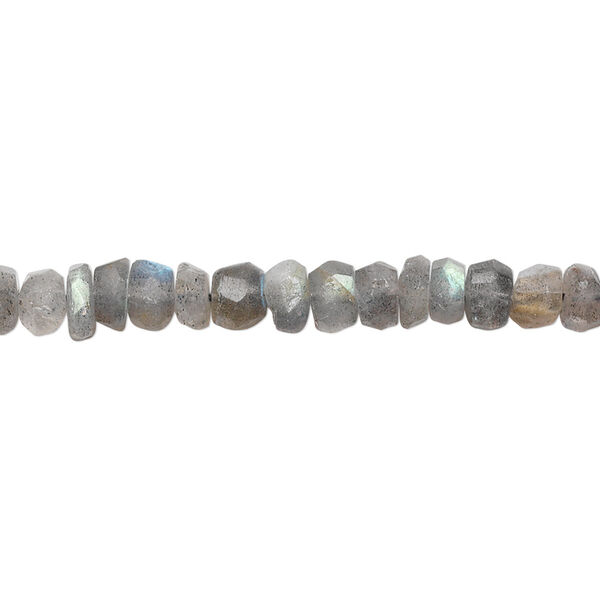 Labradorite 1pkg1, hand-cut faceted rondelle bead natural C grade, 15.5-16 inch 5x3mm image number 0