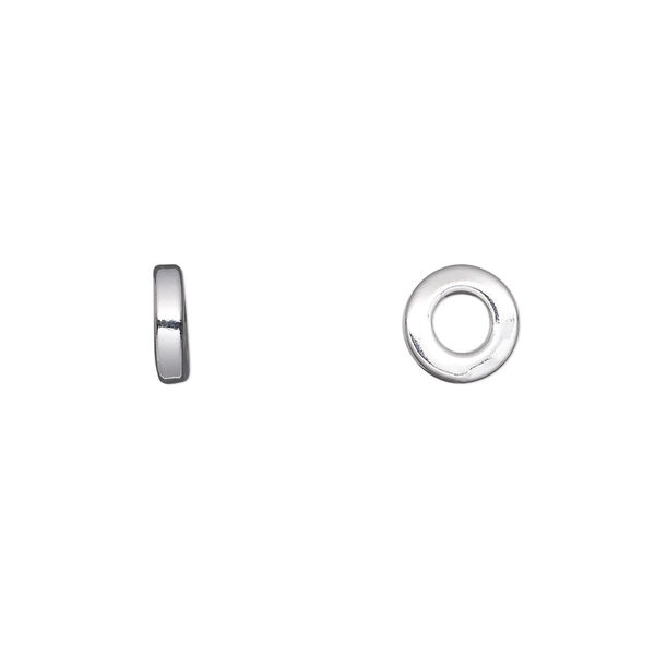 Jump ring, sterling silver, 8mm soldered round square wire, 3.8mm inside diameter, 12 gauge. Sold per pkg of 2. image number 0