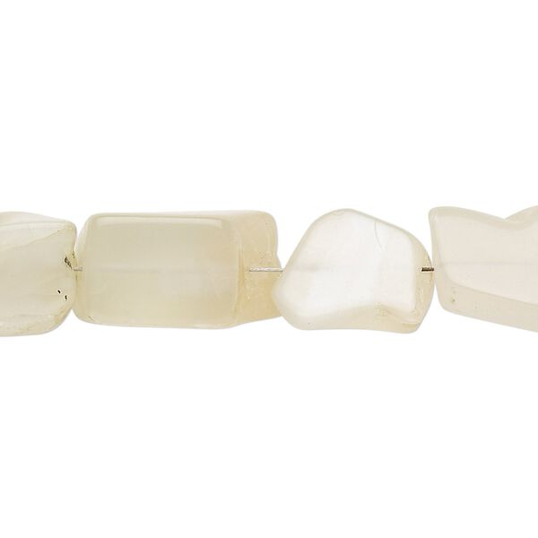 Moonstone 1pkg1, tumbled nugget bead natural 7 inch small image number 0