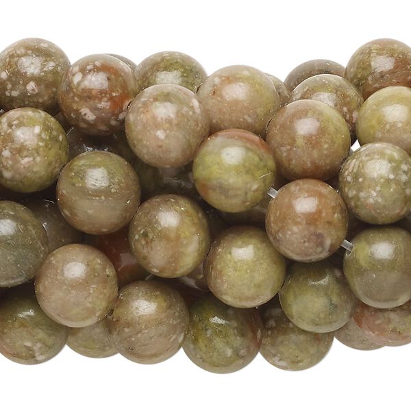 Autumn jasper 1pkg10, round bead natural 15.5-16 inch 8mm image number 0