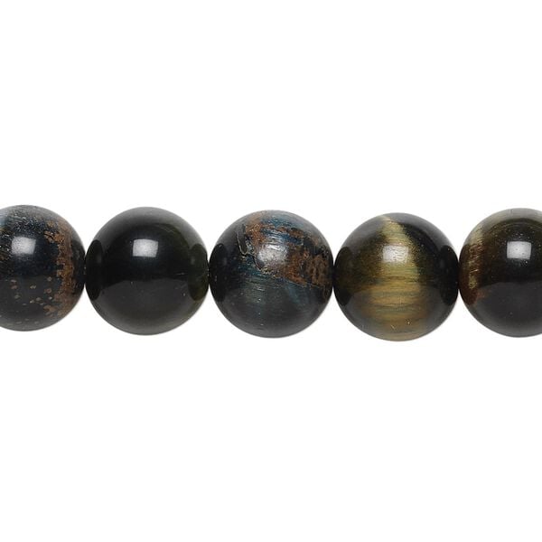 Blue tigereye 1pkg1, round bead natural 15.5-16 inch 10mm image number 0