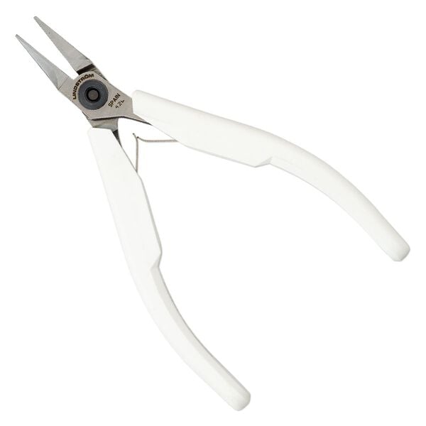 Pliers Lindstrom® Supreme series 1pkg1 alloyed steel, 4-3/4 inches flat-nose, white /  silver 4-3/4" (PLR-7490) image number 0