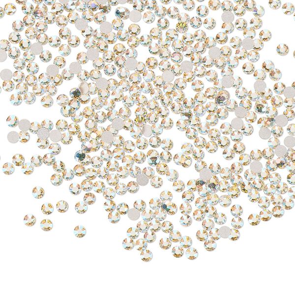 Flat back 1440pk gold quartz AB foil back, Preciosa MAXIMA Czech crystal rhinestone 1.7-1.9mm chaton rose round SS5 image number 0