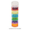 Organizer jar, plastic, transparent multicolored, 2x1-1/4 inch round. Sold per 7-piece set. image number 0