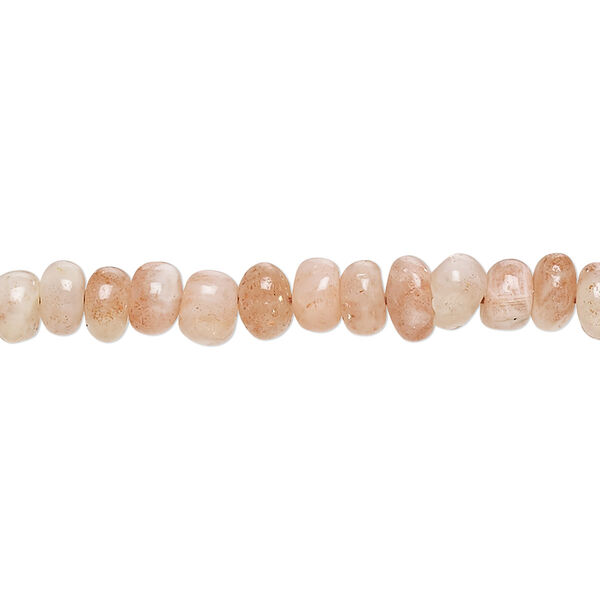 Sunstone 1pkg1, hand-cut rondelle bead natural 13 inch 5x3mm-6x5mm image number 0